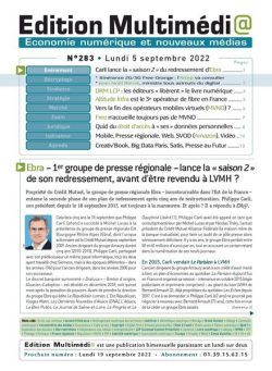 Edition Multimedia – 05 septembre 2022