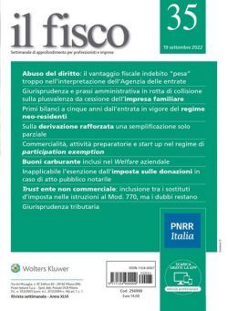 il fisco – 19 Settembre 2022