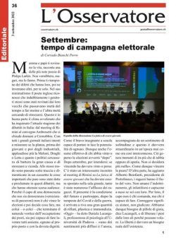 L’Osservatore – 03 settembre 2022