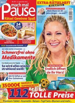 Mach mal Pause – 21 September 2022