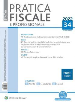 Pratica Fiscale e Professionale – 12 Settembre 2022