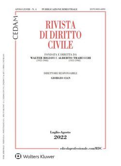 Rivista di Diritto Civile – Luglio-Agosto 2022