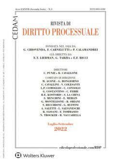 Rivista di Diritto Processuale – Luglio-Settembre 2022