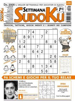 Settimana Sudoku – 07 settembre 2022