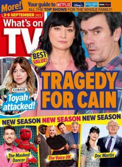 What’s on TV – 03 September 2022