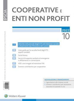 Cooperative e enti non profit – Ottobre 2022