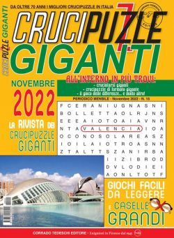 Crucipuzzle Giganti – 14 ottobre 2022