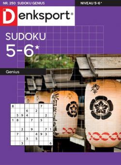 Denksport Sudoku 5-6 genius – 20 oktober 2022