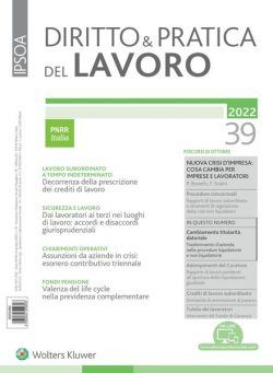 Diritto e Pratica del Lavoro – 8 Ottobre 2022