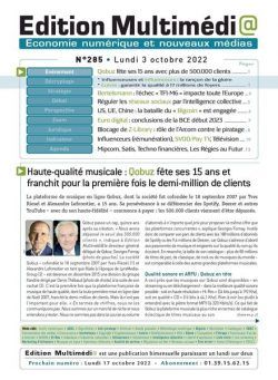 Edition Multimedia – 03 octobre 2022