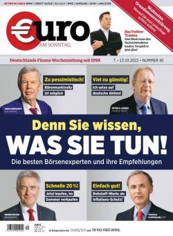 Euro am Sonntag – 07 Oktober 2022