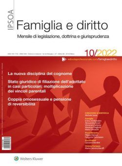 Famiglia e Diritto – Ottobre 2022