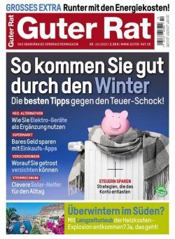 Guter Rat – Oktober 2022