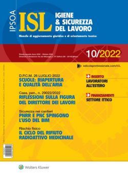 Igiene & Sicurezza del Lavoro – Ottobre 2022