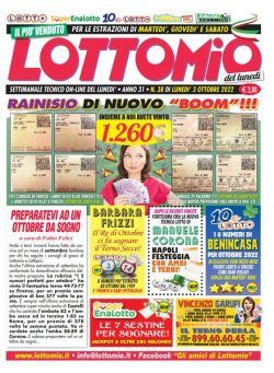 Lottomio del Lunedi – 3 Ottobre 2022