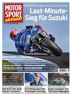 MOTORSPORT aktuell – 19 Oktober 2022