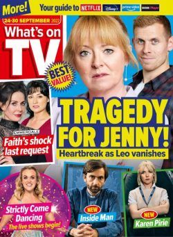 What’s on TV – 24 September 2022