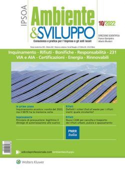 Ambiente & sviluppo – Ottobre 2022