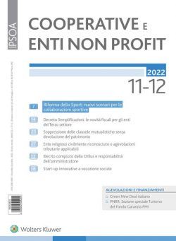 Cooperative e enti non profit – Novembre-Dicembre 2022