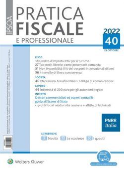 Pratica Fiscale e Professionale – 24 Ottobre 2022