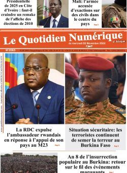 Quotidien Numerique d’Afrique – 02 novembre 2022