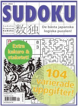 Sudoku Frossa – 20 oktober 2022