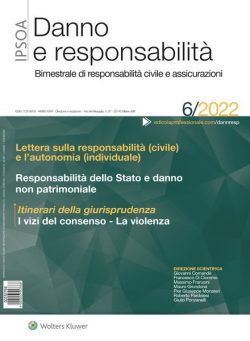 Danno e Responsabilita – N 6 2022