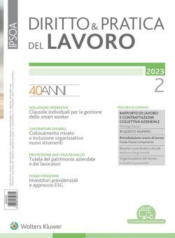 Diritto e Pratica del Lavoro – Febbraio 2023