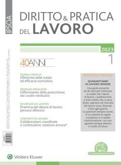 Diritto e Pratica del Lavoro – Gennaio 2023