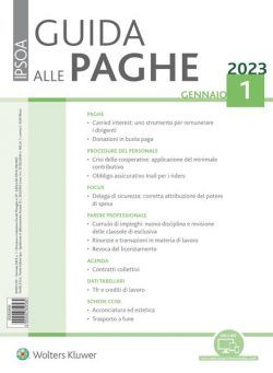 Guida alle paghe – Gennaio 2023