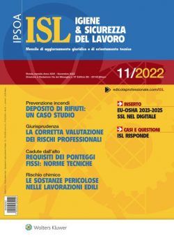 Igiene & Sicurezza del Lavoro – Novembre 2022