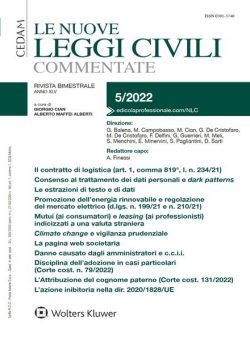 Le Nuove Leggi Civili Commentate – N 5 2022