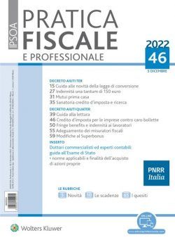 Pratica Fiscale e Professionale – 5 Dicembre 2022