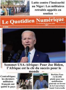 Quotidien Numerique d’Afrique – 16 decembre 2022