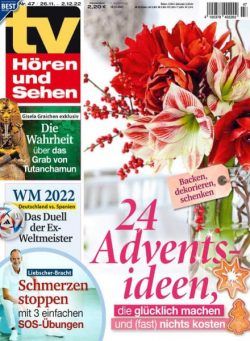 TV Horen und Sehen – 18 November 2022