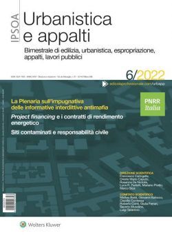 Urbanistica e appalti – N 6 2022