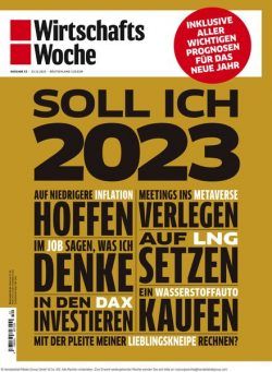 Wirtschaftswoche – 23 Dezember 2022