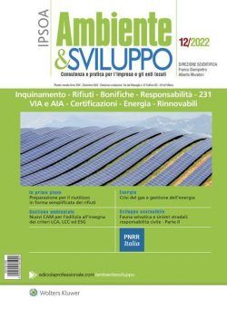 Ambiente & sviluppo – Dicembre 2022