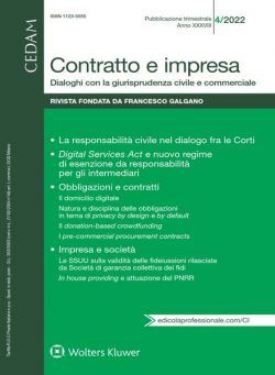 Contratto e Impresa – Dicembre 2022