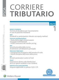 Corriere Tributario – Gennaio 2023