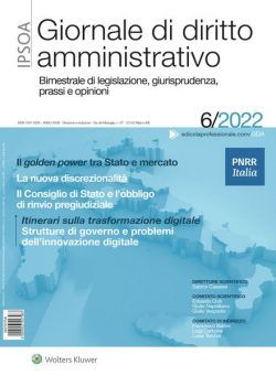 Giornale di diritto amministrativo – Dicembre 2022