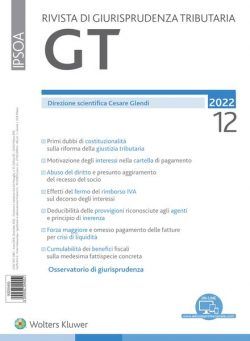 GT Rivista di Giurisprudenza Tributaria – Dicembre 2022