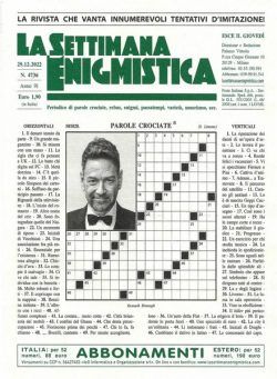 La Settimana Enigmistica – 29 Dicembre 2022