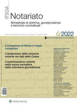 Notariato – Novembre-Dicembre 2022