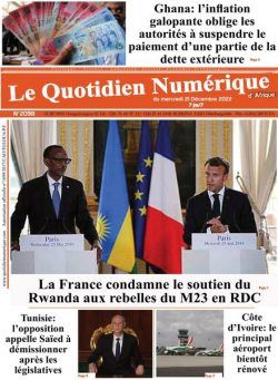 Quotidien Numerique d’Afrique – 21 decembre 2022