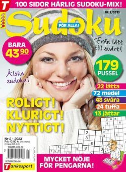 Sudoku fOr alla – 26 januari 2023