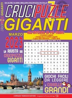 Crucipuzzle Giganti – 15 febbraio 2023