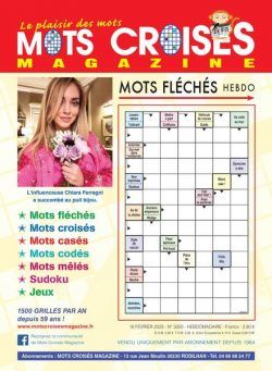 Mots Croises Magazine – 16 fevrier 2023