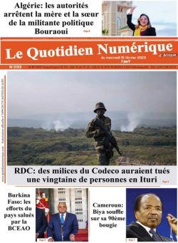 Quotidien Numerique d’Afrique – 15 fevrier 2023