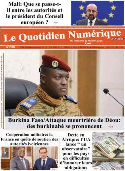 Quotidien Numerique d’Afrique – 22 fevrier 2023